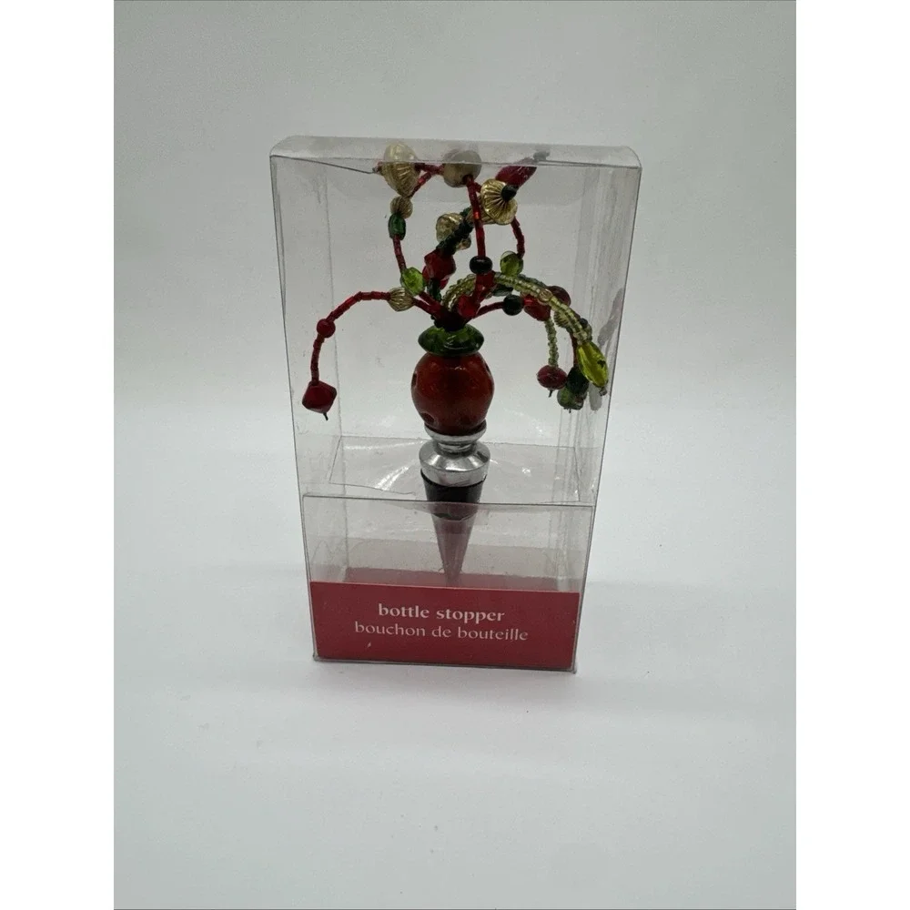 Artisan Decorative Wine Bottle Stopper Glass Beaded Burst Design Pier 1 Imports